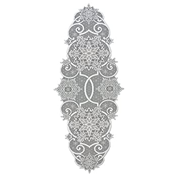 【中古】【39shop】【輸入品・未使用】Heritage★Lace 雪の結晶 19インチ x 46インチ ホワイトランナー(新古品)|アトリエ絵利奈