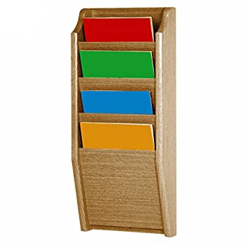 【中古】【インポート品・未当て嵌める】(Light Oak) - Wooden Mallet 4-Pocket Cascade Magazine Rack Light Oak