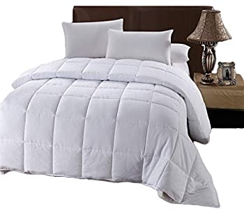 【中古】【輸入品・未使用】Royal Hotel 掛け布団 ホワイト 人工羽毛 クイーンキルト羽毛 低刺激性 オールシーズン コーナータブ付き ホテルダウン代替プラッシュフィル ク