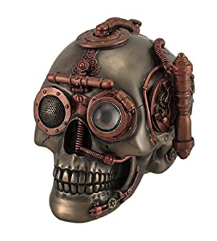 【中古】【39shop】【輸入品・未使用】Veronese★Design スチームパンク スカル 秘密の引き出し付き小物入れ(新古品)|アトリエ絵利奈