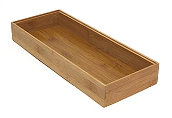 【中古】【輸入品・未使用】(15cm x 38cm) - Lipper International 8186S Bamboo 15cm by 38cm Stackable Organisation Box