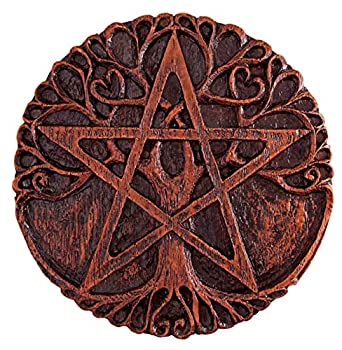 【中古】【輸入品・未使用】ツリーPentacle Plaque Wood Finish