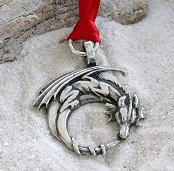 【中古】【39shop】【輸入品・未使用】ピューターGothic★Dragon on Crescent Moonクリスマスオーナメントand Holiday Decoration（新古品）｜アトリエ絵利奈 8,626円