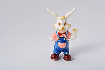 【中古】【インポート品・未当て嵌める】Chinese Zodiac Rabbit Faberge Styled毛の荒物Trinketボックスエナメルペイント手作りでKeren Kopal