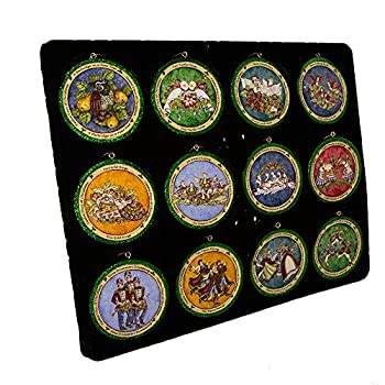 【中古】【輸入品・未使用】Kurt Adler 3インチ 樹脂製 12枚 12日分 クリスマスオーナメントセット