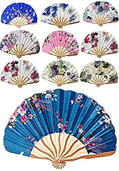 【中古】【輸入品・未使用】Chinese Japaneseナイロンレース花柄折りたたみハンドファンのセット10?( d13401?) ~ Weを支払いSales税金