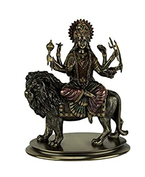 【中古】【39shop】【輸入品・未使用】VERONESE★Durga ライディングオンライオン 像彫刻 - 神聖な母 ヒンズー教の女神(新古品)|アトリエ絵利奈