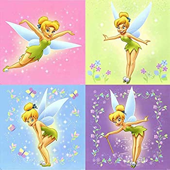 【中古】【39shop】【輸入品・未使用】Disney★Tinkerbell Self-Stick 44pc Wall Sticker Accent Kit(新古品)|アトリエ絵利奈