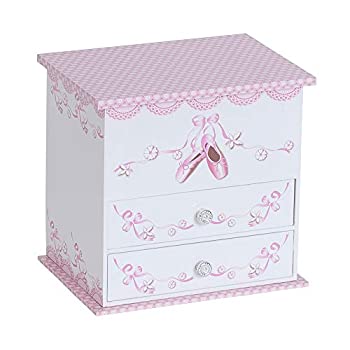 【中古】【輸入品・未使用】Mele & Co. オルゴール付きジュエリーボックス エンジェルガール (バレエシューズとリボンデザイン)