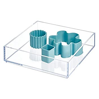 【中古】【輸入品・未使用】InterDesign 化粧品 小物 収納ボックス オーガナイザー Clarity 20x20x5cm 49640EJ