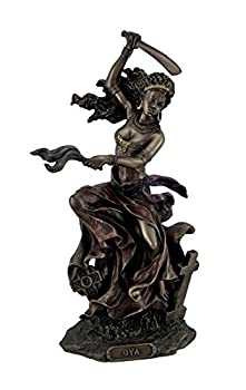 【中古】【インポート品・未当て嵌める】Resin Statues Bronzed oya風とうつり変わりの吉祥天Statue 5?X 9.5?X 3.25inブロンズ模範例# wu76793?a4