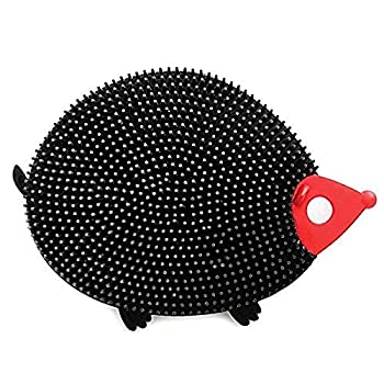 【中古】【輸入品・未使用】(Black (Hedgehog)) - Norpro Silicone Dish Scrubber Brush - Black (Hedgehog)