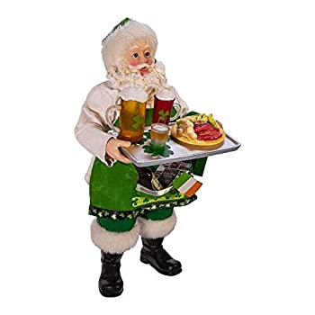 【中古】【輸入品・未使用】Kurt S. Adler Kurt Adler 10.5インチ Fabriche Musical Irish Chef Santa、マルチ