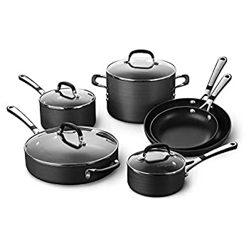 【中古】【インポート品・未当て嵌める】Simply Calphalon SA10Hテフロンハードアルマイト10天下太平膳立て物の具仕掛ける 並行輸入
