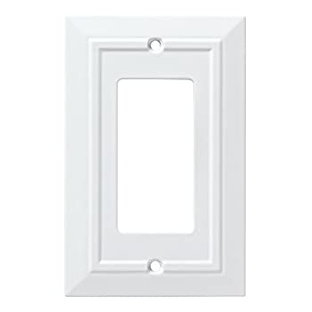 【中古】【輸入品・未使用】(Single Decorator Pure White) - Franklin Brass W35243-PW-C Classic Architecture Single Decorator Wall Plate/Switch Plate/Cover White