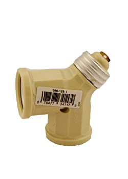 【中古】【輸入品・未使用】Leviton 128-I 15-Amp 660-Watt Twin Light-Socket Adapter Ivory by Leviton