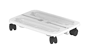 【中古】【輸入品・未使用】Deflecto Stack 'N Go Caddy Wheel Base Craft Organiser Compatible with Deflecto Desk Supplies Organiser Caddy White 41cm W x 8.3cm H x 2
