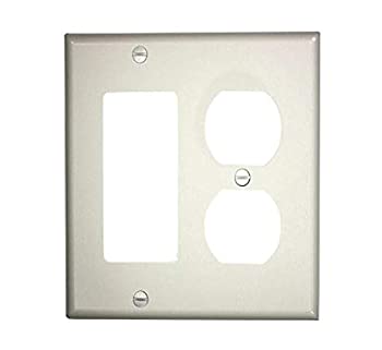 【中古】【輸入品・未使用】Leviton 2-gang 1-duplexデコラ/漏電遮断器デバイス組み合わせ壁材、標準サイズ、熱可塑性ナイロン 1 Pack 80746-W 1