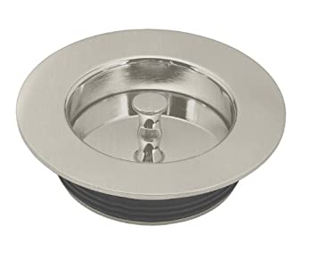 【中古】【インポート品・未当てはめる】(Satin Nickel) - Westbrass Push-In Replacement Disposal Flange \u0026 Stopper Satin Nickel D212-07