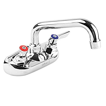 【中古】【輸入品・未使用】Krowne 壁掛けキッチン蛇口 ? ユーティリティシンク 4インチ センターマウント 6インチ スイングスパウト ?インチ NPTオスインレット 流量2 GPM 19,807円