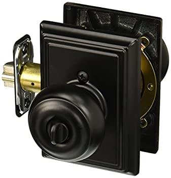 【中古】【輸入品・未使用】Schlage F51A GEO 622 ADD Addison Collection Georgian Keyed Entry Knob Matte Black [並行輸入品]