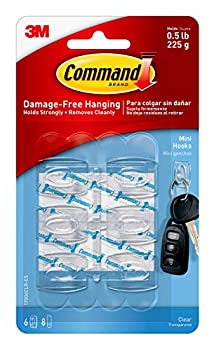 【中古】【輸入品・未使用】Command Mini Hooks Clear 6-Hook 6-Pack by Command
