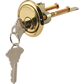 【中古】【輸入品・未使用】Prime-Line Products GD 52139 リムシリンダーロック トリムリング付き 5ピンロック ソリッドブラスフェイス