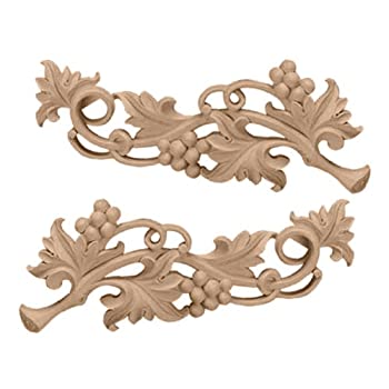 【中古】【39shop】【輸入品・未使用】Ekena★Millwork ONL09X03X01GRCH Each Side Small Grape Scrolls Pair 9 1/4-Inch x 3 1/2-Inch x 5/8-Inch Cherry by Ekena Millwork(新古品)|アトリエ絵利奈