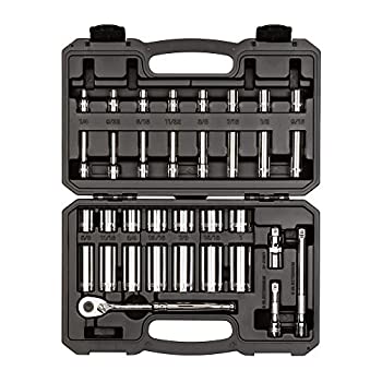 【中古】【輸入品・未使用】TEKTON 3/8 Inch Drive 6-Point Socket & Ratchet Set 35-Piece (1/4-1 in.) | SKT15101