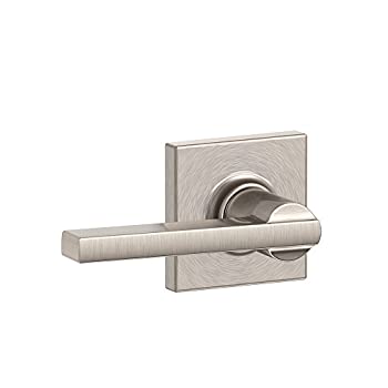 【中古】【インポート品・未当て嵌める】Schlage F10 LAT 619 COL コリンズ刈り込み ラティチュード 大広間\u0026クローゼットレバー 繻子Ｎｉ