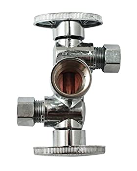 【中古】【輸入品・未使用】クオーターターターン3ウェイバルブ 1/2インチ FIP x 3/8インチ OD x 3/8インチ OD デュアルハンドル 鉛フリー