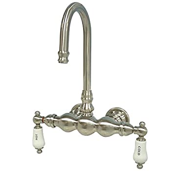 【中古】【39shop】【輸入品・未使用】(CC3T8★Satin Nickel) - Kingston Brass CC3T8 Vintage Leg Tub Filler Satin Nickel(新古品)|アトリエ絵利奈