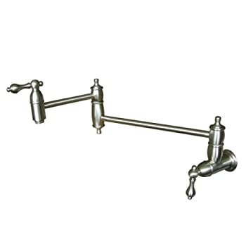 【中古】【輸入品・未使用】Kingston Brass KS3108AL Restoration Pot Filler Satin Nickel [並行輸入品]