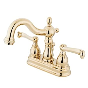 【中古】【輸入品・未使用】KB Heritage 4インチCentersetバスルーム蛇口W /メタルレバー 4-3/4 inch Spout Reach KB1602FL 1