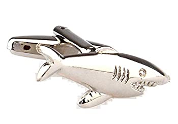 【中古】【輸入品・未使用】mrcuff SharkペアCufflinks in a Presentationギフトボックス&ポリッシュクロス