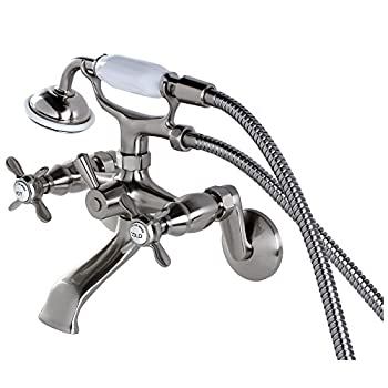 【中古】【39shop】【輸入品・未使用】キングストン真鍮ks286エセックス壁マウント浴槽フィラーwithメタルクロスハンドルと、★7-1/4" Spout Reach KS286SN 1(新古品)|アトリエ絵利奈