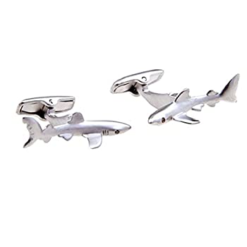【中古】【輸入品・未使用】mrcuff SharkペアCufflinks in a Presentationギフトボックス&ポリッシュクロス