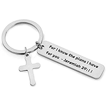 【中古】【輸入品・未使用】HOLLP 宗教ジュエリー エレミヤ 29:11 キーチェーン I Know The Plans I Have for You キリスト教 ギフト クロスチャーム