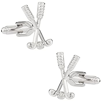 【中古】【39shop】【輸入品・未使用】Cuff-Daddyクロス★ゴルフクラブ ゴルファー シルバー カフスボタン 収納ボックス付き（新古品）｜アトリエ絵利奈