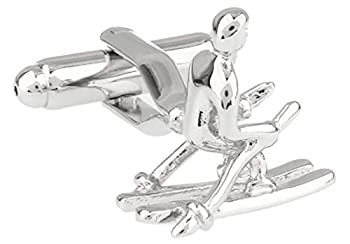 【中古】【39shop】【輸入品・未使用】mrcuffスキースキーヤー雪スキーペアCufflinks★in a Presentationギフトボックス&ポリッシュクロス(新古品)|アトリエ絵利奈