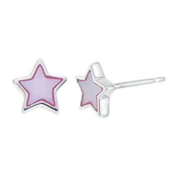 【中古】【輸入品・未使用】Bomaスターリングシルバースタースタッドイヤリング ピンク