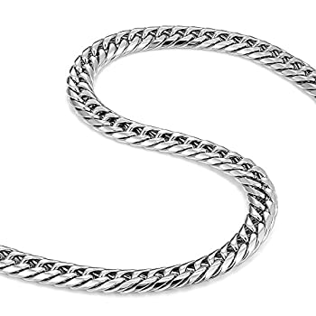 【中古】【輸入品・未使用】(18.0 inches) - Men's Stainless Steel Chain Necklace Ultra Thick and Wide (Silver13.5 mm width)