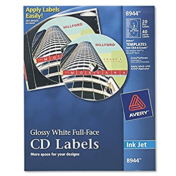 【中古】【輸入品・未使用】Inkjet Full-Face CD Labels Glossy White 20/Pack (並行輸入品)