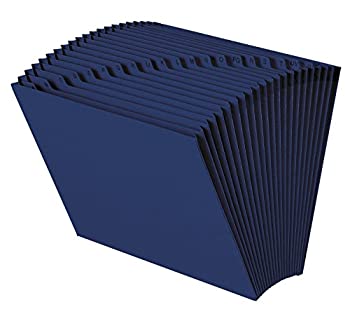 【中古】【輸入品・未使用】Heavy-Duty A-Z Open Top Expanding Files 21 Pockets Letter Navy Blue (並行輸入品)
