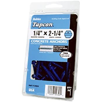 【中古】【輸入品・未使用】ITW Brands24315Tapcon Hex Head Concrete Anchor-75PC 1/4X1-1/4 HH TAPCON (並行輸入品)