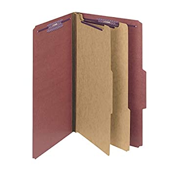 【中古】【輸入品・未使用】Pressboard Classification Folders wSelf Tab Legal Six-Section Red 10/Box (並行輸入品)