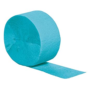 【中古】【輸入品・未使用】(25m Blue) - Creative Converting Touch of Colour Crepe Paper Streamer Roll 81-Feet Bermuda Blue