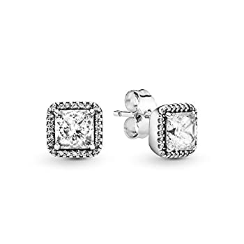 【中古】【輸入品・未使用】Pandora Jewelry 流行に左右されないエレガンススタッドイヤリング キュービックジルコニア スターリングシルバー