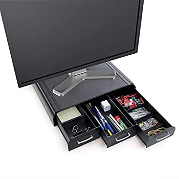 【中古】【輸入品・未使用】Mind Reader ' Perch' Pc Laptop IMac Monitor Stand And Desk Organizer Black by Mind Reader
