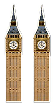 【中古】【輸入品・未使用】Beistle ジョイントビッグベンカットアウト2ピース 71インチ マルチカラー
